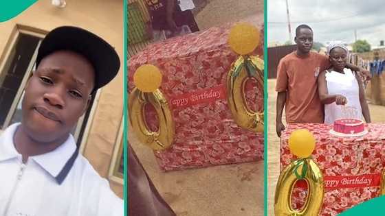 Woman in tears as son finally gifts her what she desired many years ago, video shows package