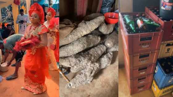 "He paid everything in full": Lady shows array of items her man brought as bride price, video goes viral