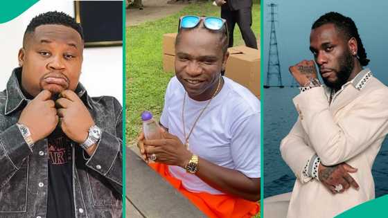 Drama as Cubana Chiefpriest makes bold promise to jailed Speed Darlington amid fight with Burna Boy