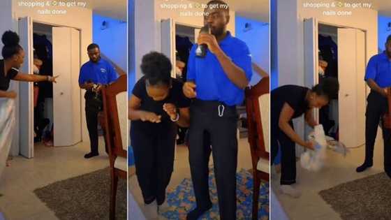 "I need to change my hair and nails": Nigerian lady treats husband like a king in viral video, hubby snubs her