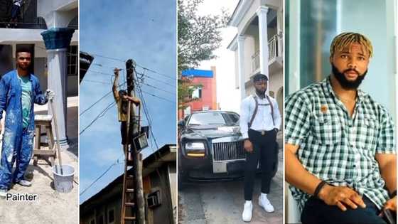 "Fire hustler": Man who worked as painter, hotel cleaner, vigilante, makes it big, poses beside luxurious ride