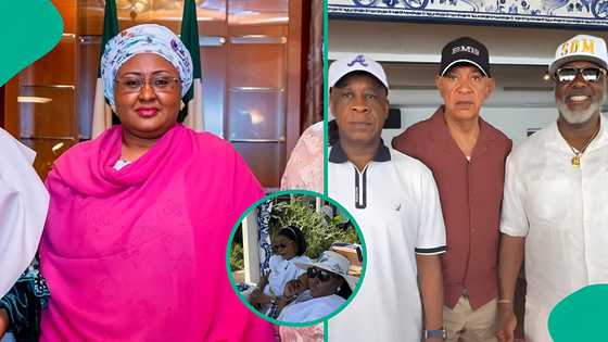 Aisha Buhari, other prominent Nigerian figures' appearances at welcome party in Spain elicit reactions
