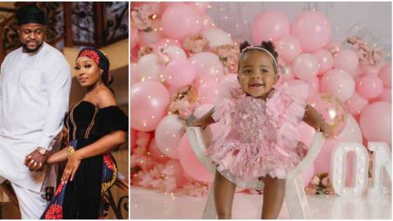 Tacha, Lola Okoye, others gush over Davido’s brother Adewale Adeleke’s daughter’s 1st birthday photos