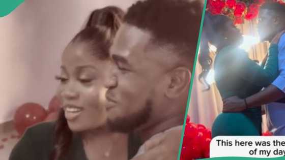 "Social media won't come between us": Veekee James prays for fiancé during proposal, clip goes viral