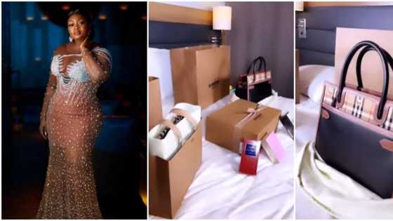 Birthday behaviour: Eniola Badmus splurges on expensive bag, perfumes and outfits, flaunts luxury items on IG
