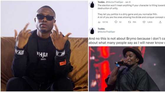 “This isn’t about Brymo”: Vector slams those making dangerous statements because of 2023 elections, fans react