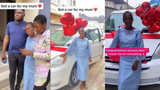 "This is from me and my husband": Nigerian lady buys new car for her mother, video melts hearts on TikTok