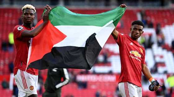 Man United stars carry Palestine flag at Old Trafford during lap of honour