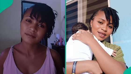 Nursing mother laments as landlord locks her outside compound at 12 am, shares why she came out late