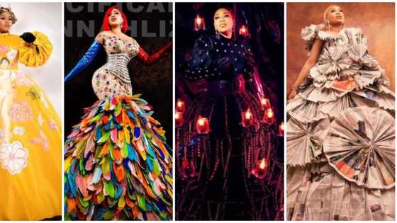 9 times celebrity fashion designer Toyin Lawani created jaw-dropping masterpieces