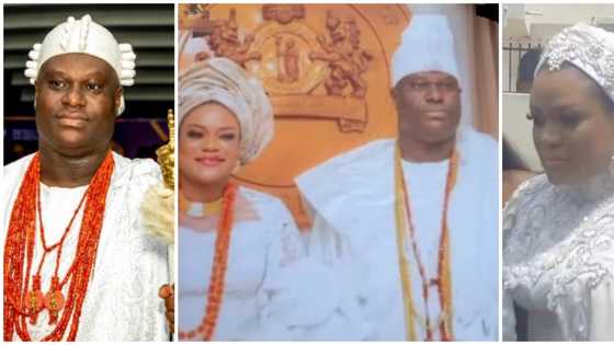 Ooni of Ife holds thanksgiving ceremony with 2nd wife, Nigerians react with mixed feelings