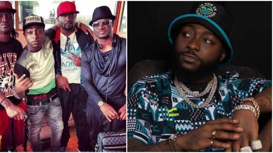 "They need to give us that collabo": Throwback picture of Davido with Psquare brothers inspires many