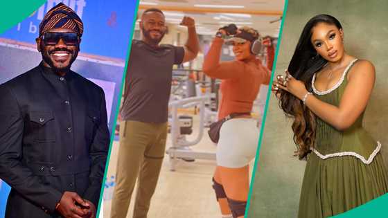 Video of Deyemi Okanlawon and Sharon Ooja in the gym together stirs questions: "See married people"