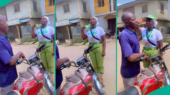 Female corps member salutes her father who is an Okada man, melts hearts in emotional video