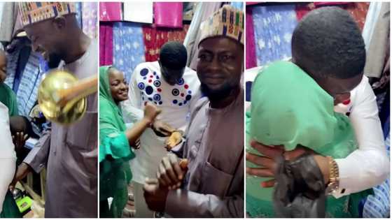 Comedian Cute Abiola breaks down in tears during surprise birthday visit to his parents