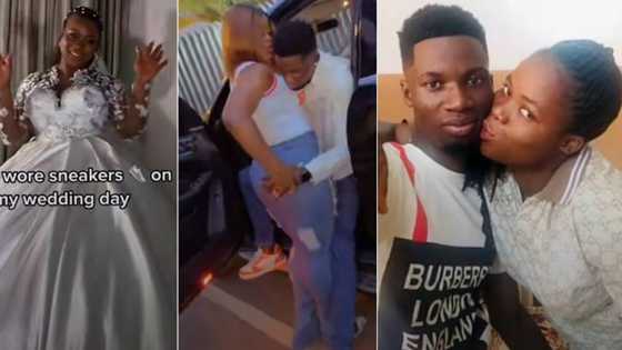 "We made it after 5 years": Nigerian lady weds man she met on Facebook, video melts hearts