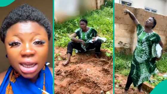 Widow who visited husband's graveside cries out after witnessing painful sight: "This life is funny"