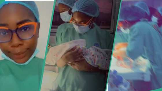 Young student nurse shares her childbirth experience, shows excitement