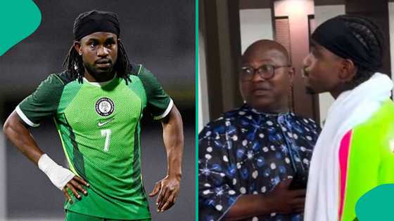 Ademola Lookman shares heartwarming father-son moment with dad after Super Eagles training, video