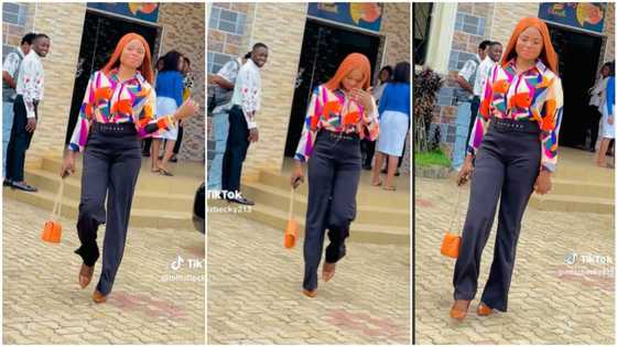 "He must be crushing on you": Beautiful lady gets man's attention in church with her shape as she walks