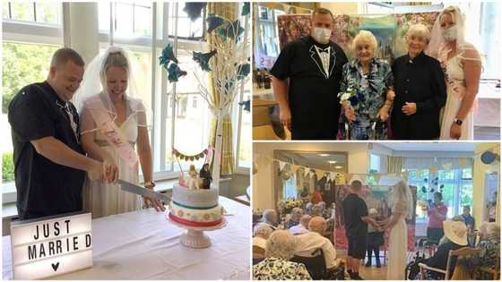 Their workplace organised a surprise wedding for them, see how this couple reacted (photos)