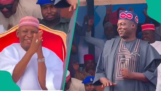 An fitar da bidiyon shugaban APC yana rawa a Kano, Abba Kabir yana masa tafi