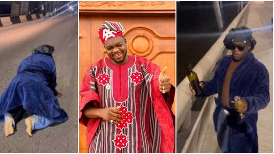 "Nigerian Navy don pay my retirement money": Cute Abiola celebrates on a moving car, shows off dance moves