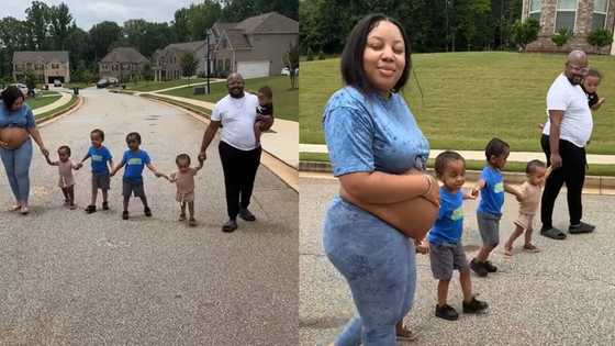 "Absolutely great": Pregnant woman and her husband step out with their five children, video melts hearts
