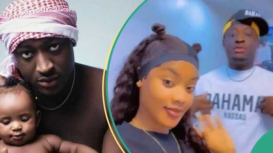 "Latest dad": Carter Efe finally unveils his baby girl, reveals her name, Zlatan Ibile, others react