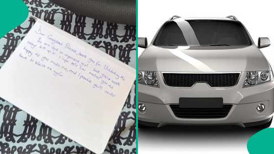 Man criticised online for buying car for lady after she unblocked him, photos go viral
