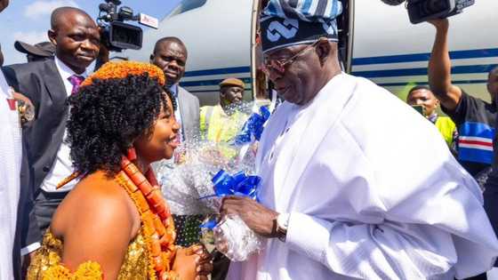 Photos emerge as mammoth crowd welcomes Tinubu to Rivers state