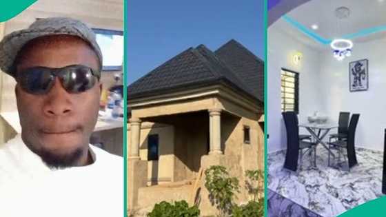Man finally completes magnificent bungalow, video shows transformation of building project