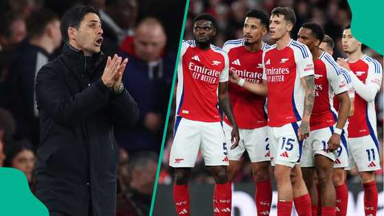 Mikel Arteta reacts after Arsenal draw Crystal Palace to delay Liverpool's title celebrations
