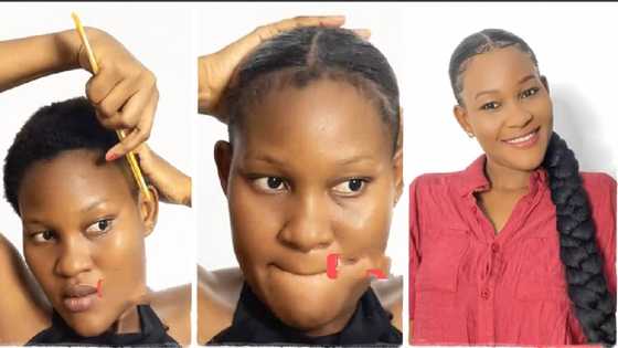 Skillful lady shuns hairdressing salon, makes her hair by herself and posts video on TikTok