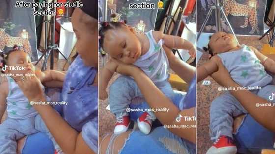 "I already paid for it": Nigerian mum tries to wake baby who slept off during photoshoot, video trends