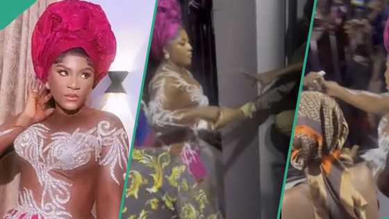 "I want to marry you": Fan professes love for Destiny Etiko as he hustles for her money at wedding