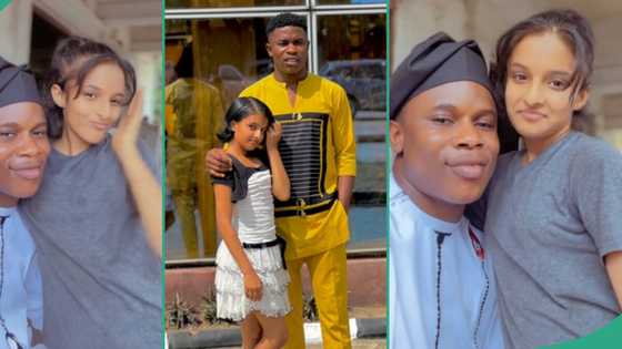 Nigerian man flaunts his beautiful young daughter, says they need a caring mum, ladies show interest