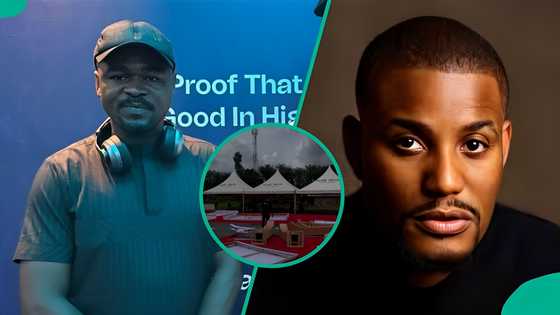 Alexx Ekubo: Man in actor's hometown shares rare video of setup for burial, sparks reactions