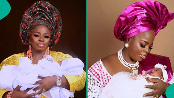 Nigerian woman welcomes first child after 28 years of waiting, shares beautiful photos with baby