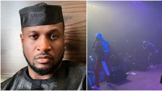 "Celebrities dey over do": Reactions as Mr P kisses a female fan during Psquare Dallas show, video trends