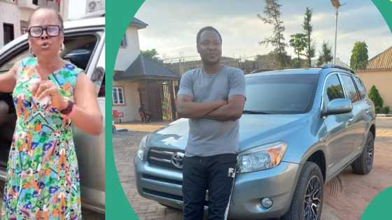 "This woman is a blessing to me": Grateful man gifts his wife's mum new car after her 'omugwo'