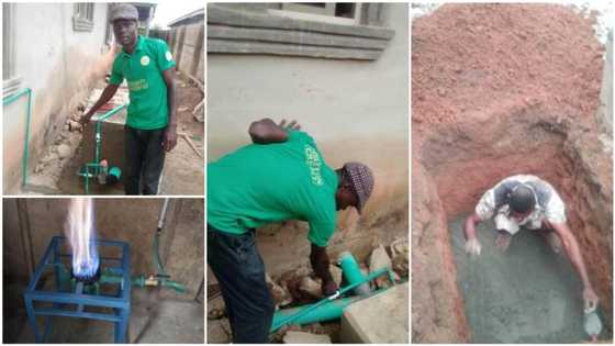 Talented Nigerian man builds toilet to generate cooking gas, electricity for home (photo)