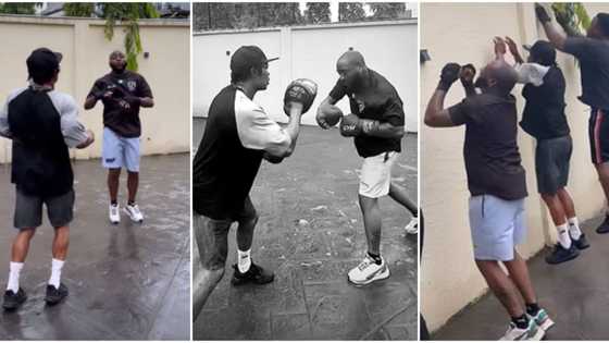 Davido throws heavy punches, sweats profusely as he returns to gym after six months away