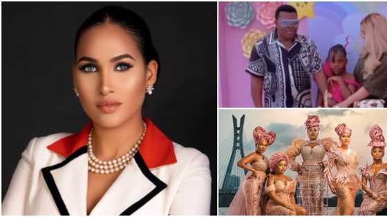 “Iyabo Ojo and co won't like this”: Reactions as Caroline Hutchings’ ex Danjuma storms daughter’s birthday