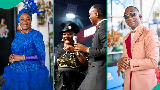 Video shows cute moment Pastor Paul Enenche on altar quickly helped his wife alight staircase