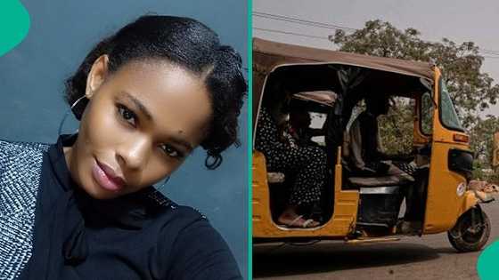 Lady blows hot as woman with 5 kids instructs daughter to sit on her leg inside keke, people react