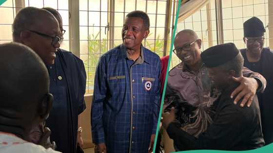 Pa Adebanjo: Osinbajo, Adeboye, Peter Obi, others visit late Afenifere leader’s residence, photos trend