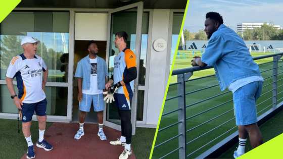 Mikel Obi visits Real Madrid training ground, congratulates Modric on new contract