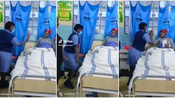 “Increase Her Salary”: Nurse Dances Sweetly as She Entertains an Unhappy Patient, Cute Video Goes Viral