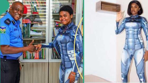 Young lady who acts like robot gains recognition from Nigerian Police Force, gets celebrated
